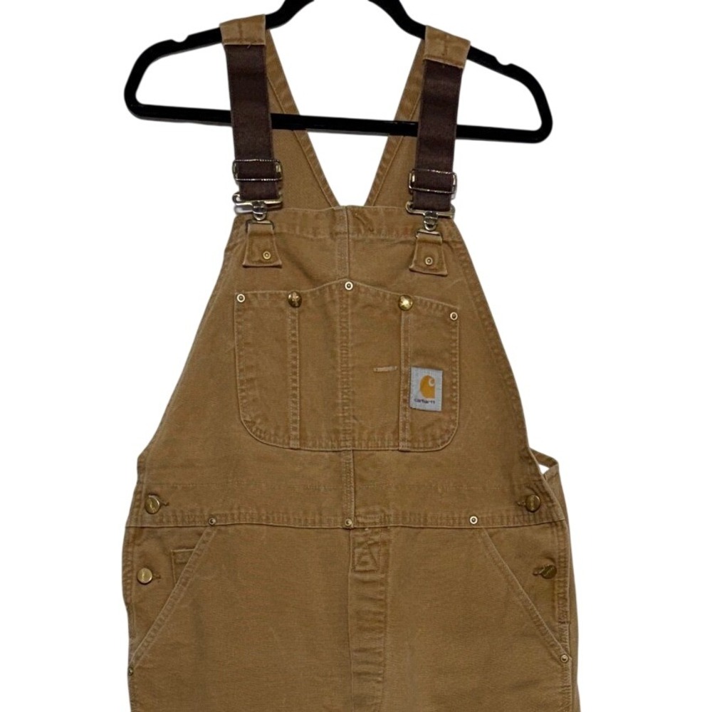 Carhartt Brown Duck Canvas Overalls - Picture 2 of 16